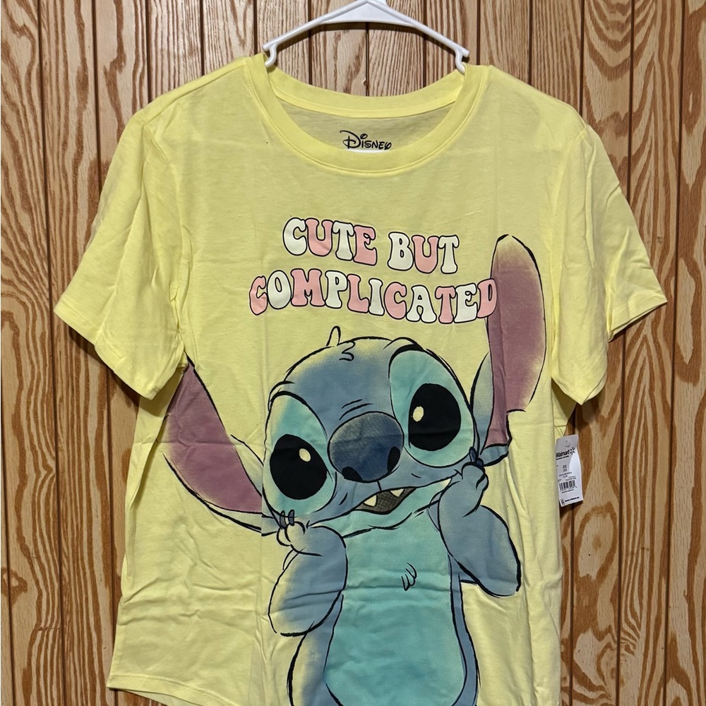 Disney Women's Yellow Stitch Graphic Tee